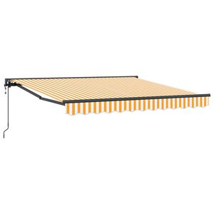 vidaXL Tenda Retrattile Giallo e Bianco 300 x 250 cm