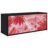 vidaXL Mobile TV da Parete AACHEN 102 x 33 x 40 cm Rovere Nero