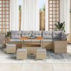 vidaXL Set Divano da Giardino 10 pcs Beige polyrattan