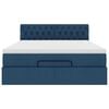 vidaXL Pouf Letto con Materasso e LED Blu 140x190 cm