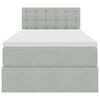 vidaXL Letto con Contenitore Grigio chiaro 90 x 190 cm Velluto
