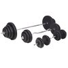 vidaXL Panca Reclinabile con Rack Bilanciere e Set Manubri 120 kg