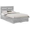 vidaXL Struttura del letto con cassetto Grigio Sonoma 120 x 200 cm