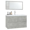 vidaXL Set Mobili da Bagno 3 pz Grigio Cemento
