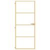 vidaXL Porta Interni Sottile Oro 83x201,5cm Vetro Temperato Alluminio
