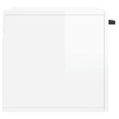 vidaXL Armadietto a Muro Bianco Lucido 60x36,5x35 cm Legno Multistrato