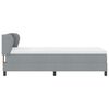 vidaXL Letto a molle con materasso Grigio chiaro 80 x 200 cm Tessuto