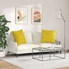 vidaXL Cuscini da Divano 2 pcs Giallo 60 x 60 cm Tessuto in Cords
