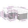 vidaXL Set Divano da Giardino 9 pcs Grigio chiaro Poly Rattan