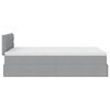 vidaXL Pouf Letto con Materasso Grigio Chiaro 120x200 cm in Tessuto