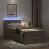 vidaXL Letto con contenitore e LED con led Cappuccino 90 x 190 cm