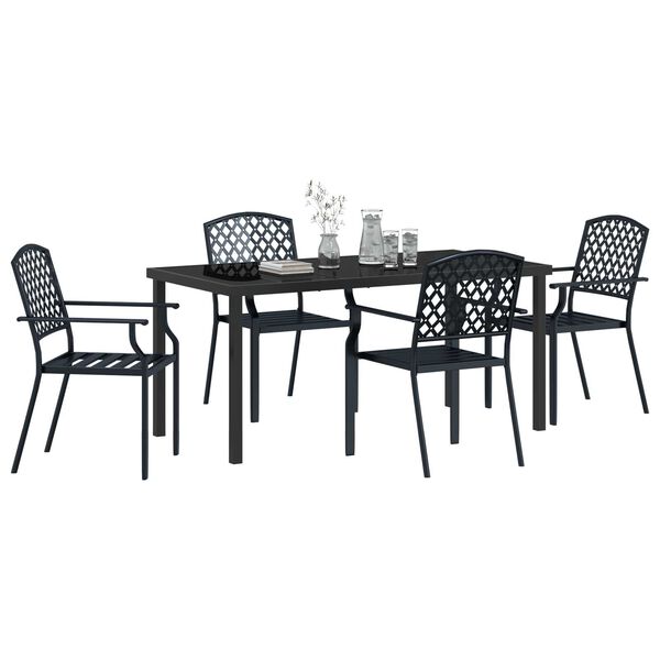 vidaXL Set da Pranzo per Giardino 5 pcs Antracite