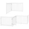 vidaXL Cancello Cani Porta Pieghevole Bianco 12 Pannelli 960 cm Pioppo