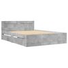 vidaXL Giroletto Testiera Grigio Cemento 120x200 cm Legno Multistrato