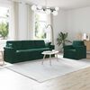 vidaXL Set di divani 2 pcs Verde Scuro 228 x 78 x 80 cm Velluto