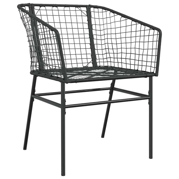 vidaXL Set da Pranzo da Giardino 3pz con Cuscini Polyrattan Vetro