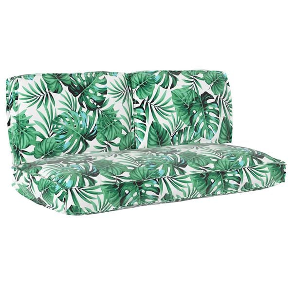 vidaXL Set di Cuscini Foglia 3 pcs Motivo Foglia Tessuto Oxford