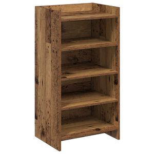 vidaXL Mobile per scarpe Legno antico 48 x 36 x 92 cm