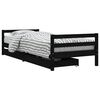 vidaXL Giroletto Bambini con Cassetti Nero 80x200cm Massello di Pino