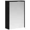 vidaXL Mobiletto per specchio da bagno Rovere Nero 43 x 16 x 62.5 cm