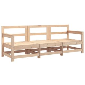 vidaXL Set Salotto da Giardino 3 pz in Legno Massello di Pino