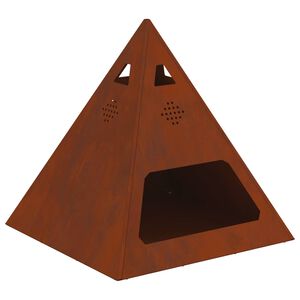 vidaXL Focolare Marrone 50 x 50 x 51 cm