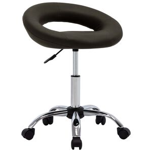 vidaXL Sedia da Lavoro con Ruote Marrone in Similpelle