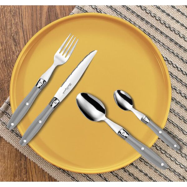 Lou Laguiole Set di Posate 24 pz Comptoir Grigio