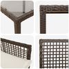 vidaXL Set da Pranzo per Giardino 5 pcs Marrone polyrattan
