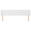 vidaXL Testiera ad Orecchio Bianca 203x16x78/88 cm in Similpelle