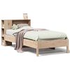 vidaXL Giroletto con Libreria senza Materasso 75x190 cm in Legno Pino