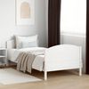 vidaXL Letto senza Materasso Bianco 90x200 cm Legno Massello di Pino