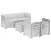 vidaXL Divano da Giardino 5 Posti Stile Rattan PP Bianco