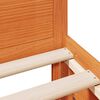 vidaXL Giroletto senza Materasso con Testiera Marrone Cera 75x190 Pino