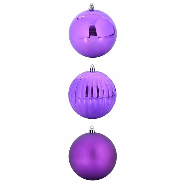 vidaXL Set di Palline di Natale XXL 3 pcs Lill&agrave; Plastica