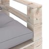 vidaXL Poltrona da Giardino Pallet con Cuscini Grigi in Legno di Pino