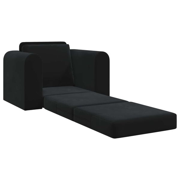 vidaXL Divano letto Nero 98 x 71 x 83 cm Velluto