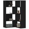vidaXL Libreria Angolare 4Ripiani Nera 85x85x140 cm Legno Multistrato