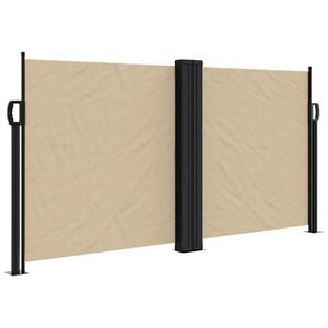 vidaXL Tenda da Sole Laterale Retrattile Beige 120x600 cm