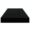 vidaXL Scaffali a Parete 4 pz Nero Lucido 60x23,5x3,8 cm in MDF