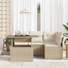 vidaXL Set Divano da Giardino 5 pcs Beige Poly Rattan