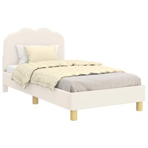 vidaXL Struttura letto bambini con testata Crema 80 x 160 cm