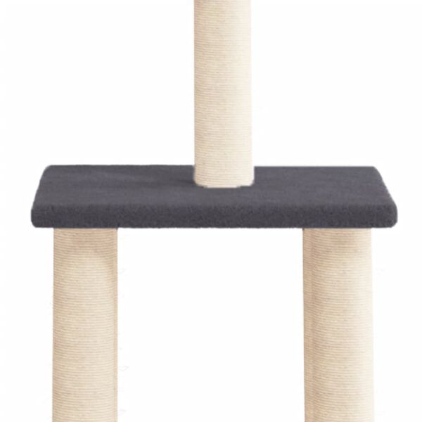 vidaXL Albero per Gatti con Tiragraffi in Sisal Grigio Scuro 85,5 cm
