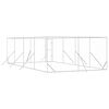 vidaXL Cuccia per Cani da Esterno Argento 4x8x2 m in Acciaio Zincato