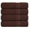 vidaXL Asciugamani FROGN 4 pz Marrone 50x100 cm 360 g/m&sup2;