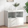 vidaXL Credenza con Luci LED Bianca 81x37x67 cm