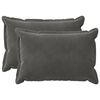 vidaXL Federa 2 pcs HOUTEN Grigio Scuro 30 x 50 cm Velluto