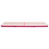 vidaXL Tappetino Ginnastica Gonfiabile con Pompa 700x100x20cm PVC Rosa