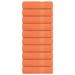 vidaXL Asciugamani da bagno FROGN 10 pz Arancione 100x150 cm 360 g/m&sup2;
