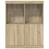 vidaXL Credenza Rovere Sonoma 81x37x100 cm in Legno Massello